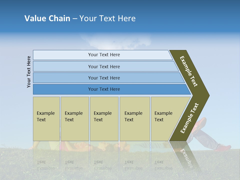 A Couple Of People Laying On Top Of A Lush Green Field PowerPoint Template