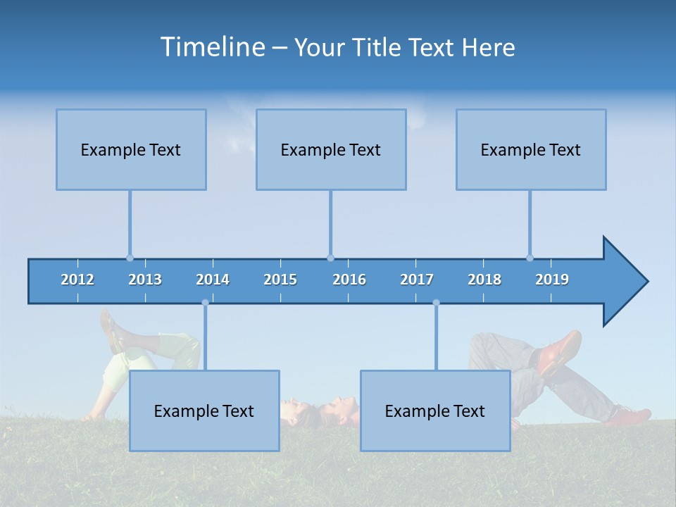 A Couple Of People Laying On Top Of A Lush Green Field PowerPoint Template