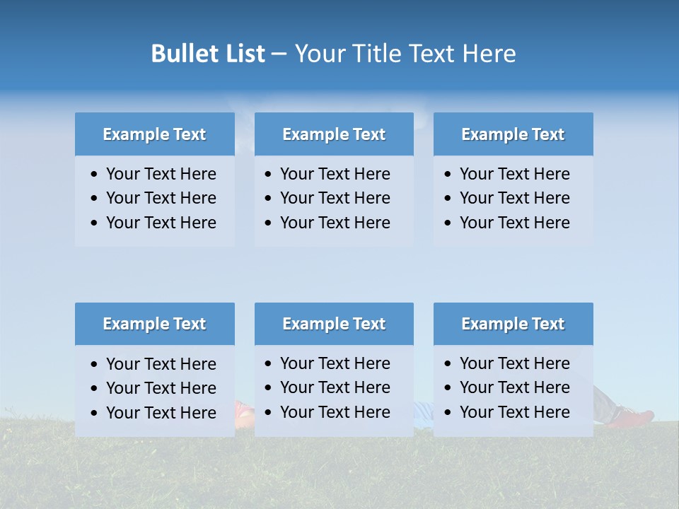 A Couple Of People Laying On Top Of A Lush Green Field PowerPoint Template