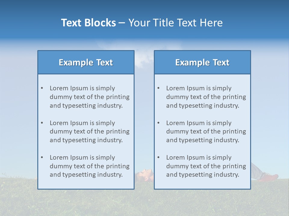 A Couple Of People Laying On Top Of A Lush Green Field PowerPoint Template