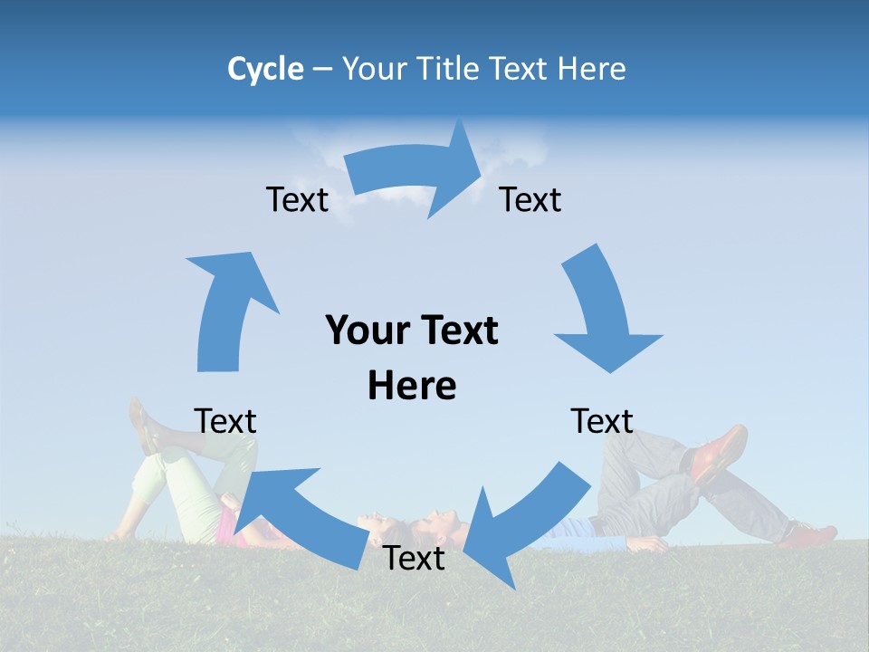 A Couple Of People Laying On Top Of A Lush Green Field PowerPoint Template