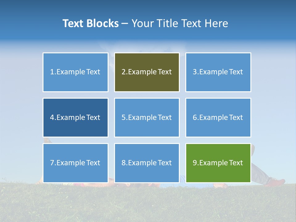 A Couple Of People Laying On Top Of A Lush Green Field PowerPoint Template