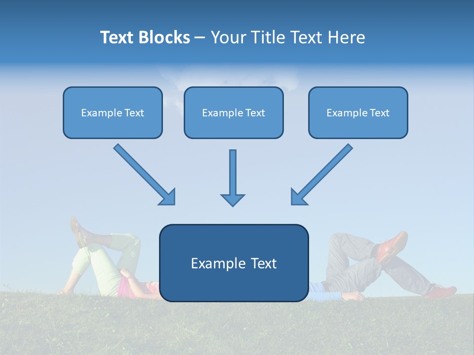 A Couple Of People Laying On Top Of A Lush Green Field PowerPoint Template