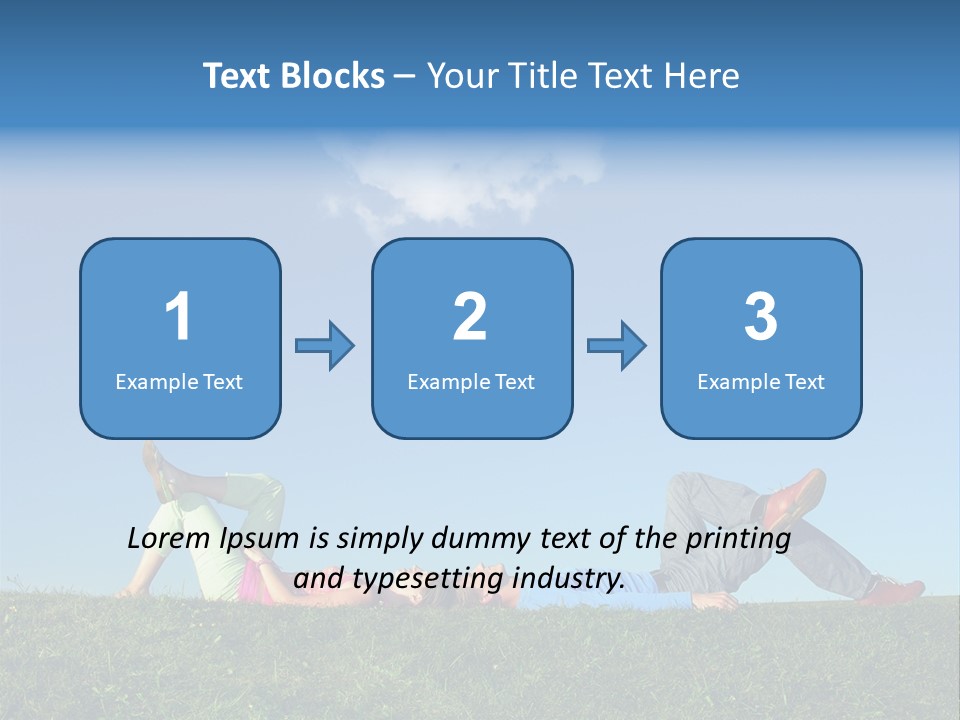 A Couple Of People Laying On Top Of A Lush Green Field PowerPoint Template