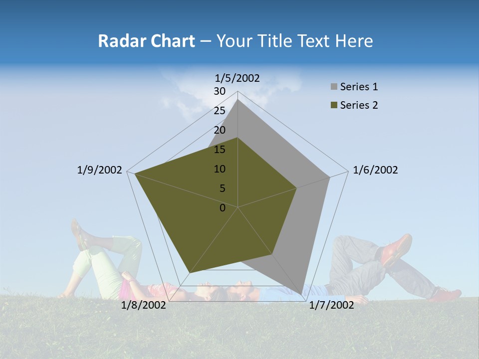 A Couple Of People Laying On Top Of A Lush Green Field PowerPoint Template