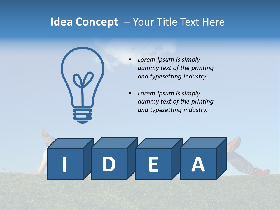 A Couple Of People Laying On Top Of A Lush Green Field PowerPoint Template