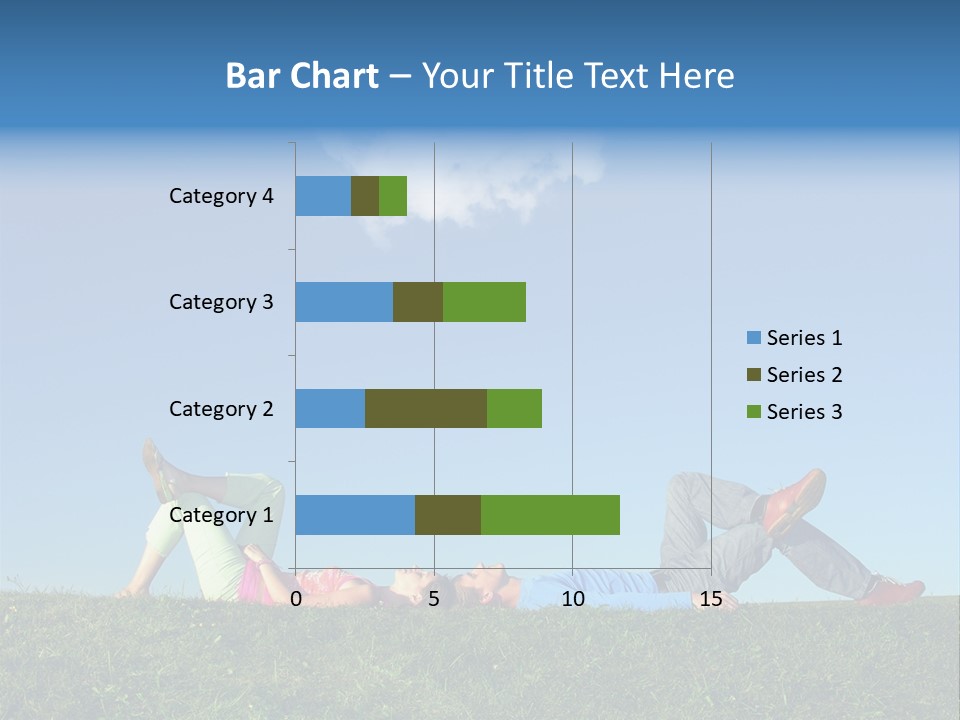 A Couple Of People Laying On Top Of A Lush Green Field PowerPoint Template