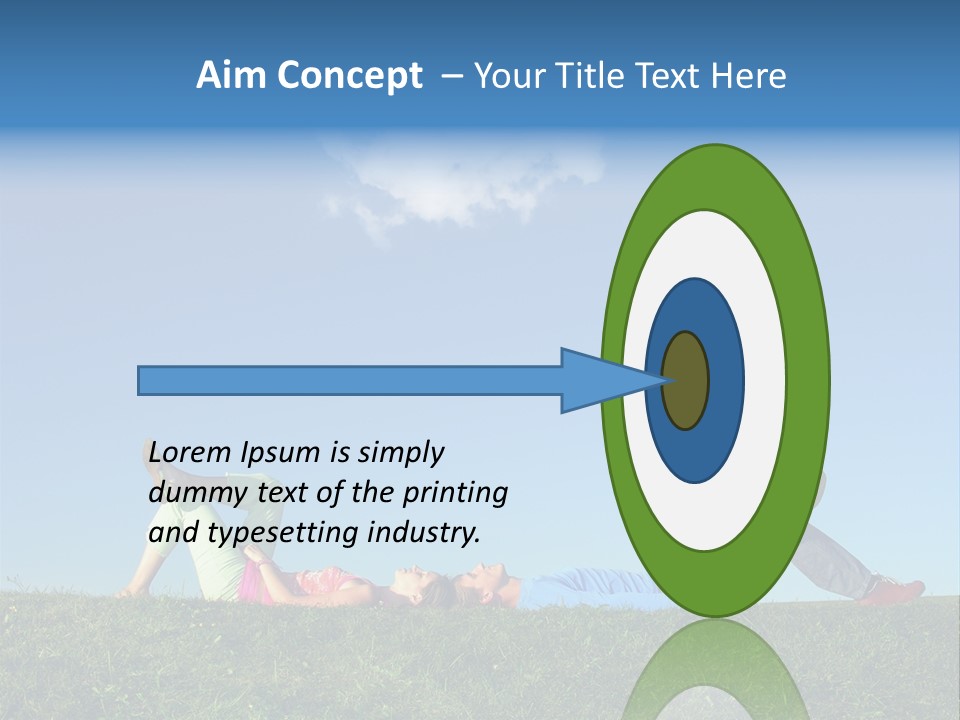 A Couple Of People Laying On Top Of A Lush Green Field PowerPoint Template