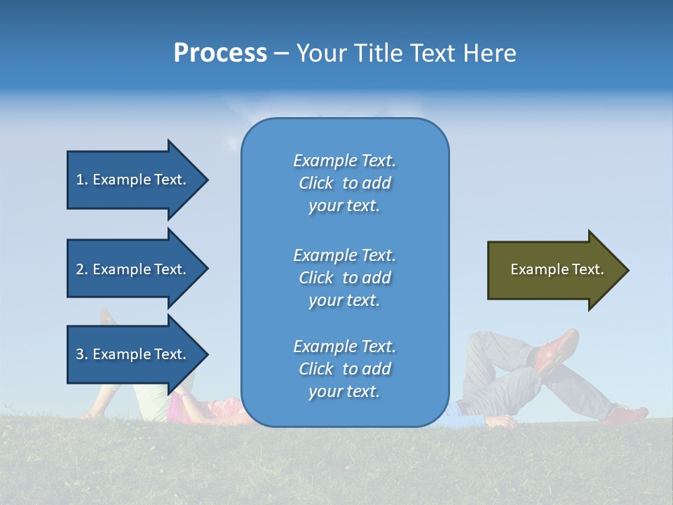 A Couple Of People Laying On Top Of A Lush Green Field PowerPoint Template