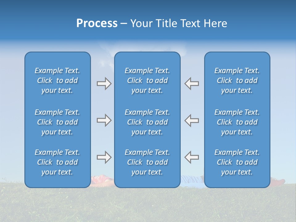 A Couple Of People Laying On Top Of A Lush Green Field PowerPoint Template