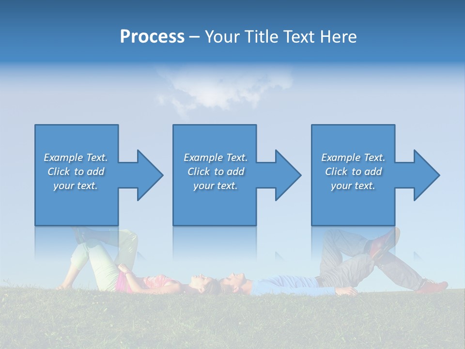 A Couple Of People Laying On Top Of A Lush Green Field PowerPoint Template