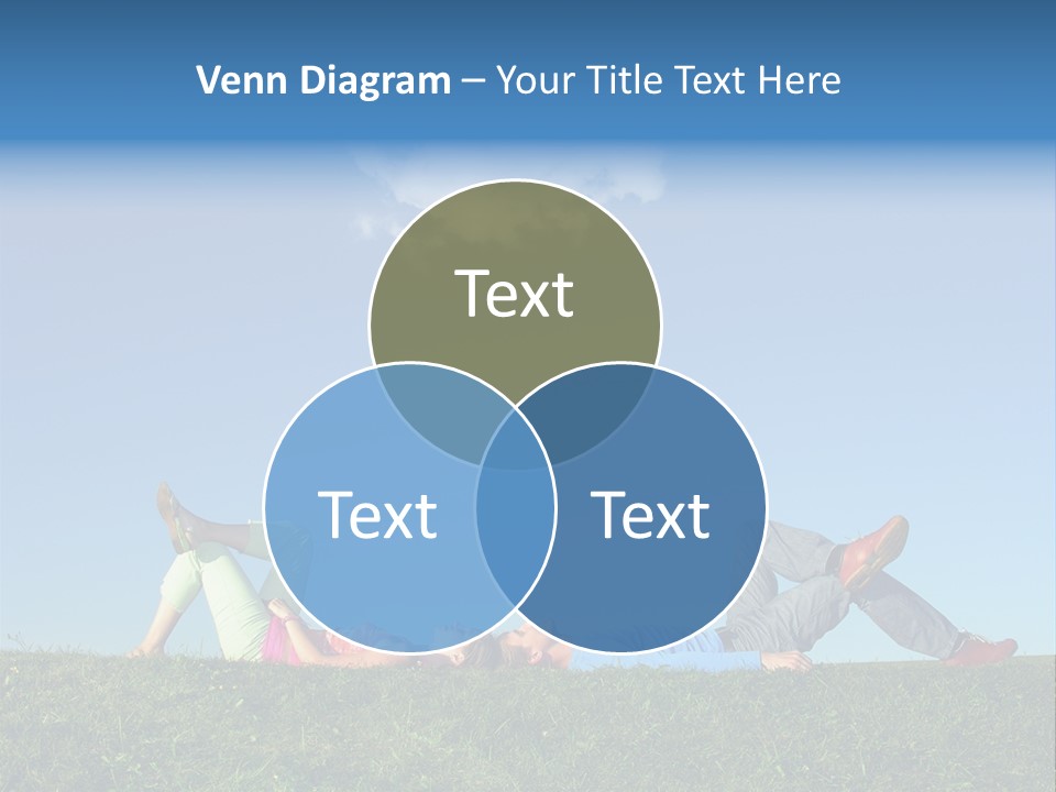 A Couple Of People Laying On Top Of A Lush Green Field PowerPoint Template