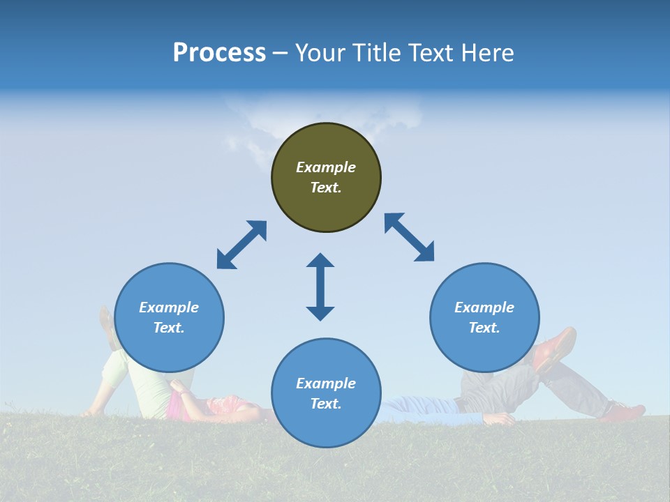 A Couple Of People Laying On Top Of A Lush Green Field PowerPoint Template