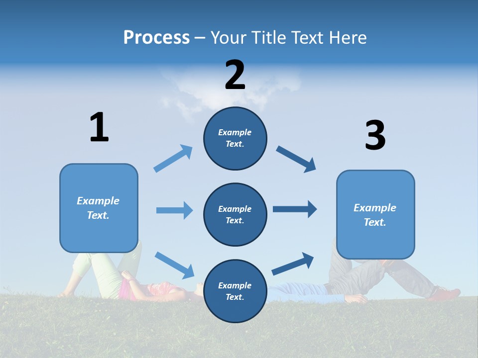 A Couple Of People Laying On Top Of A Lush Green Field PowerPoint Template