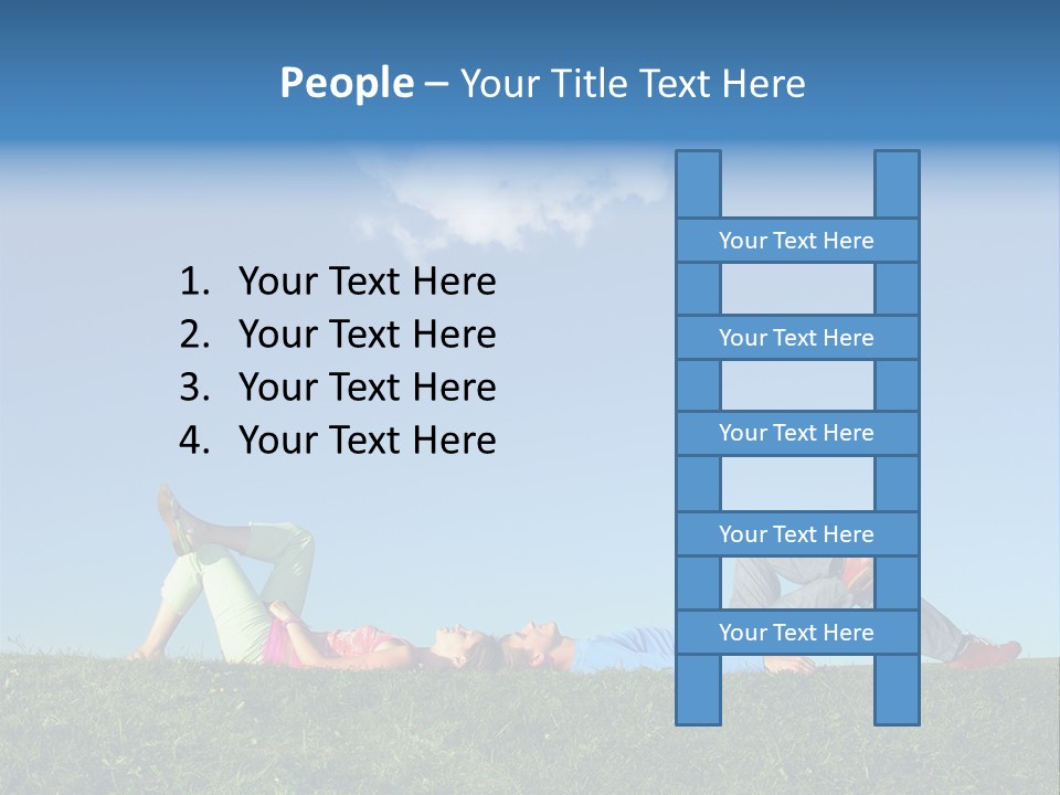 A Couple Of People Laying On Top Of A Lush Green Field PowerPoint Template