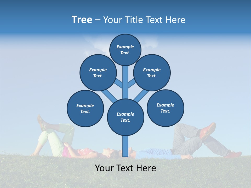 A Couple Of People Laying On Top Of A Lush Green Field PowerPoint Template