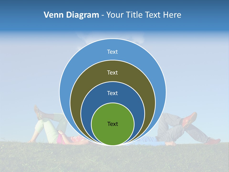 A Couple Of People Laying On Top Of A Lush Green Field PowerPoint Template