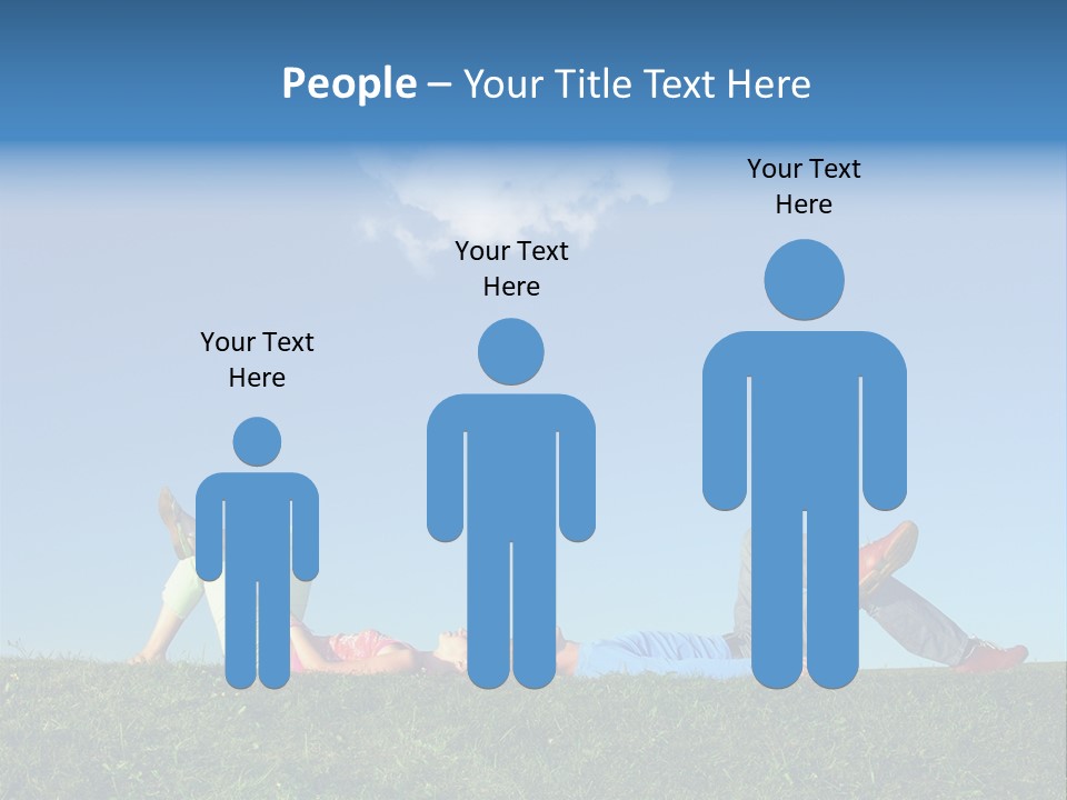 A Couple Of People Laying On Top Of A Lush Green Field PowerPoint Template