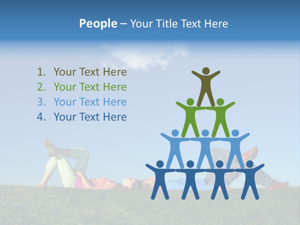 A Couple Of People Laying On Top Of A Lush Green Field PowerPoint Template