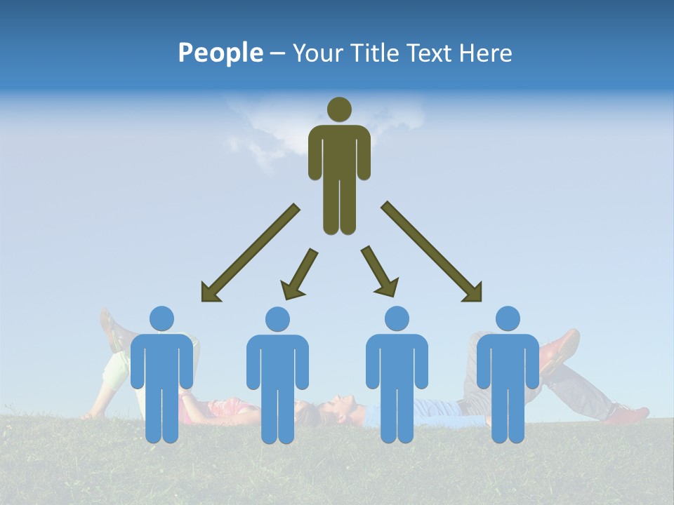 A Couple Of People Laying On Top Of A Lush Green Field PowerPoint Template