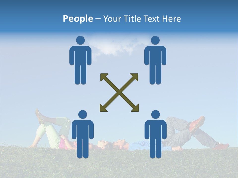 A Couple Of People Laying On Top Of A Lush Green Field PowerPoint Template