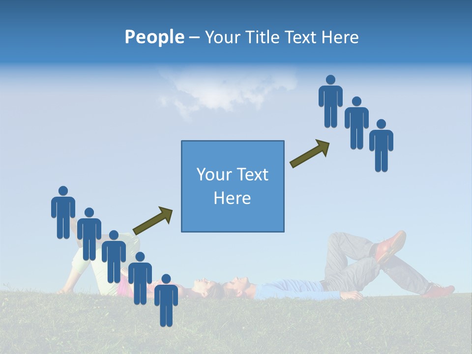 A Couple Of People Laying On Top Of A Lush Green Field PowerPoint Template