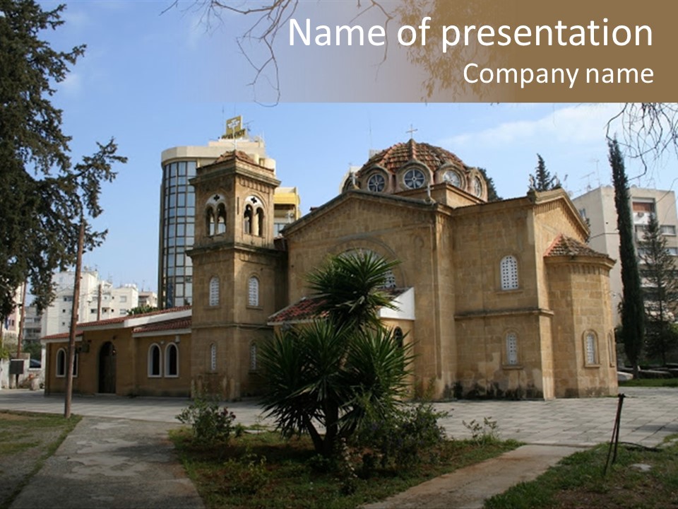 Greek Orthodox Church In Nicosia PowerPoint Template