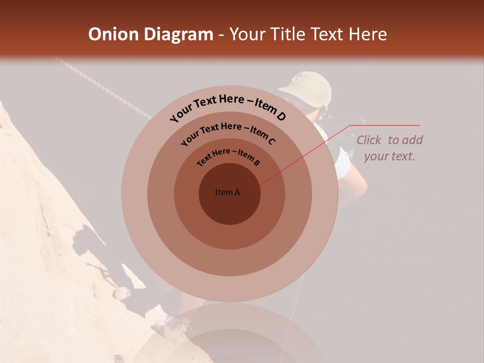 Canyoneering Asian Woman Rappels Into A Shadowed Canyon Bottom PowerPoint Template