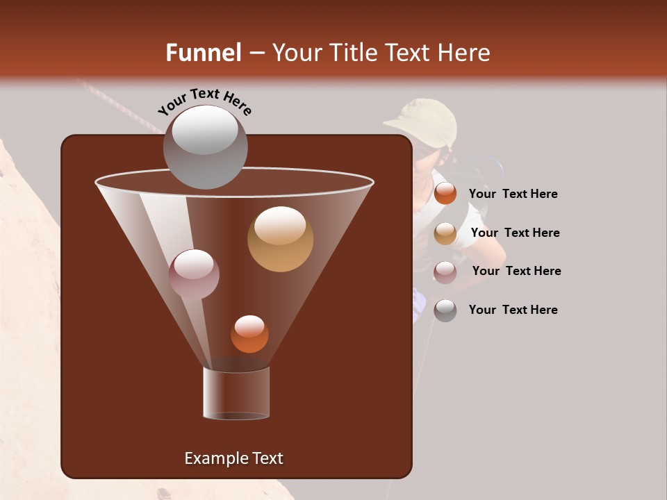 Canyoneering Asian Woman Rappels Into A Shadowed Canyon Bottom PowerPoint Template