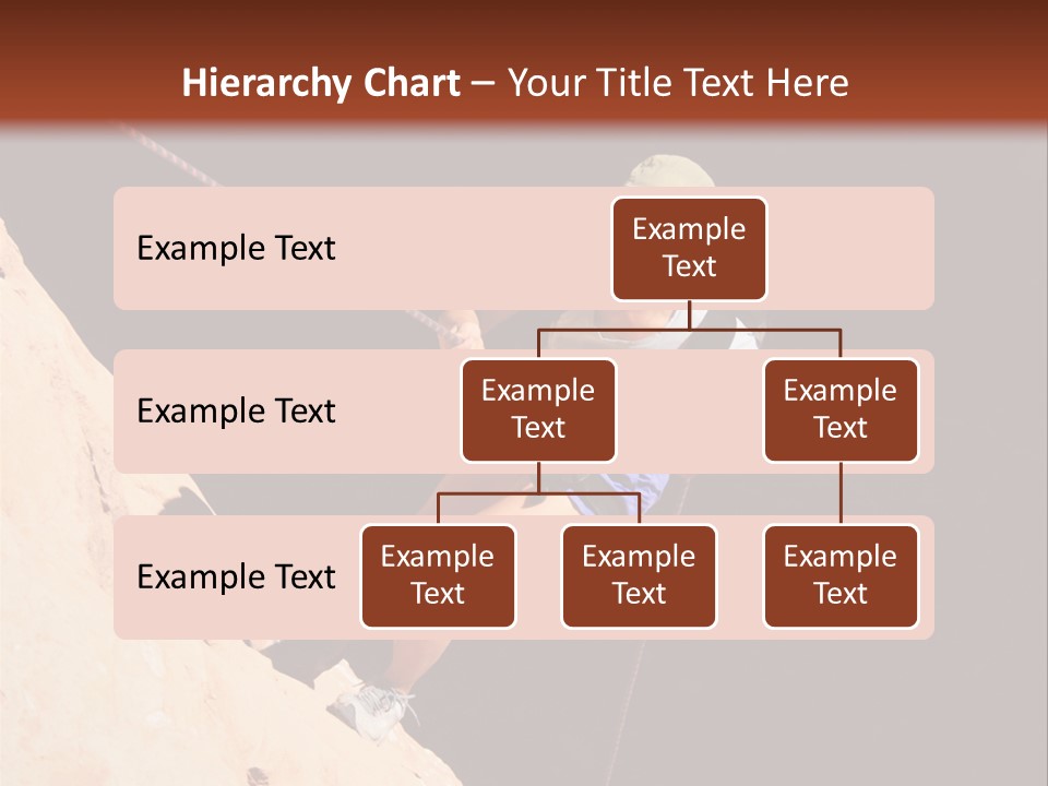 Canyoneering Asian Woman Rappels Into A Shadowed Canyon Bottom PowerPoint Template