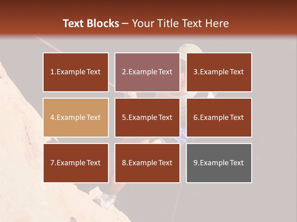 Canyoneering Asian Woman Rappels Into A Shadowed Canyon Bottom PowerPoint Template