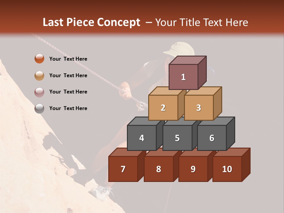 Canyoneering Asian Woman Rappels Into A Shadowed Canyon Bottom PowerPoint Template