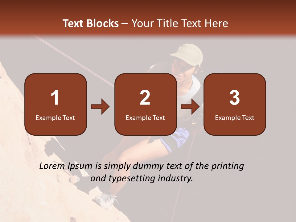 Canyoneering Asian Woman Rappels Into A Shadowed Canyon Bottom PowerPoint Template