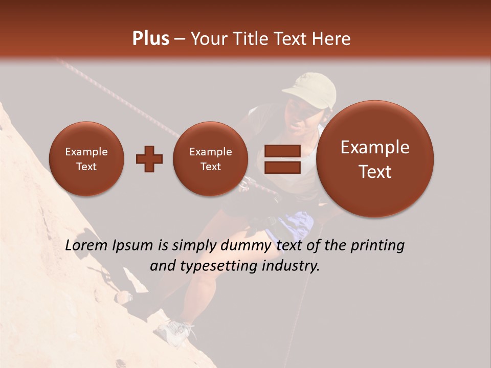 Canyoneering Asian Woman Rappels Into A Shadowed Canyon Bottom PowerPoint Template