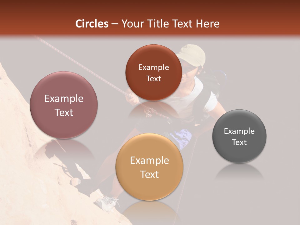 Canyoneering Asian Woman Rappels Into A Shadowed Canyon Bottom PowerPoint Template