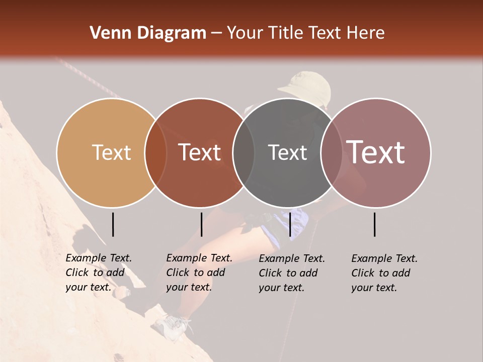 Canyoneering Asian Woman Rappels Into A Shadowed Canyon Bottom PowerPoint Template