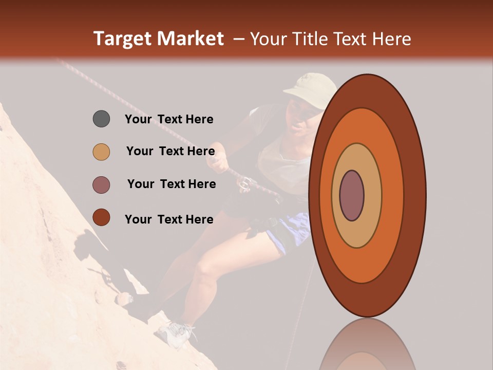 Canyoneering Asian Woman Rappels Into A Shadowed Canyon Bottom PowerPoint Template