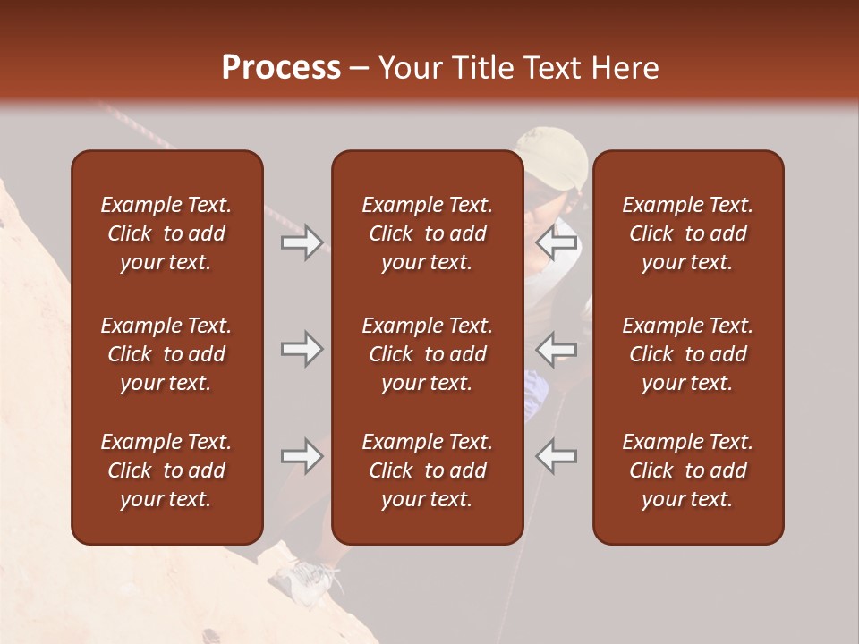 Canyoneering Asian Woman Rappels Into A Shadowed Canyon Bottom PowerPoint Template