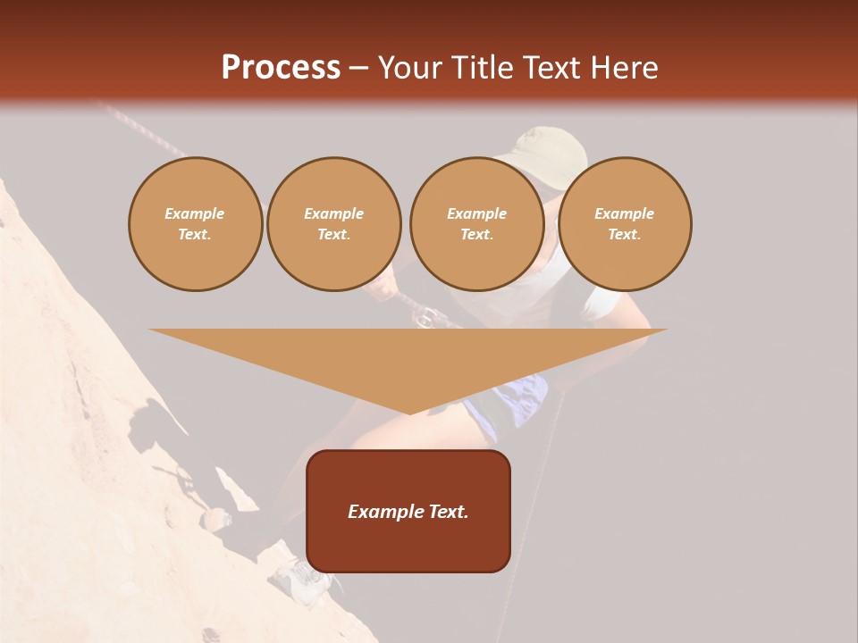 Canyoneering Asian Woman Rappels Into A Shadowed Canyon Bottom PowerPoint Template