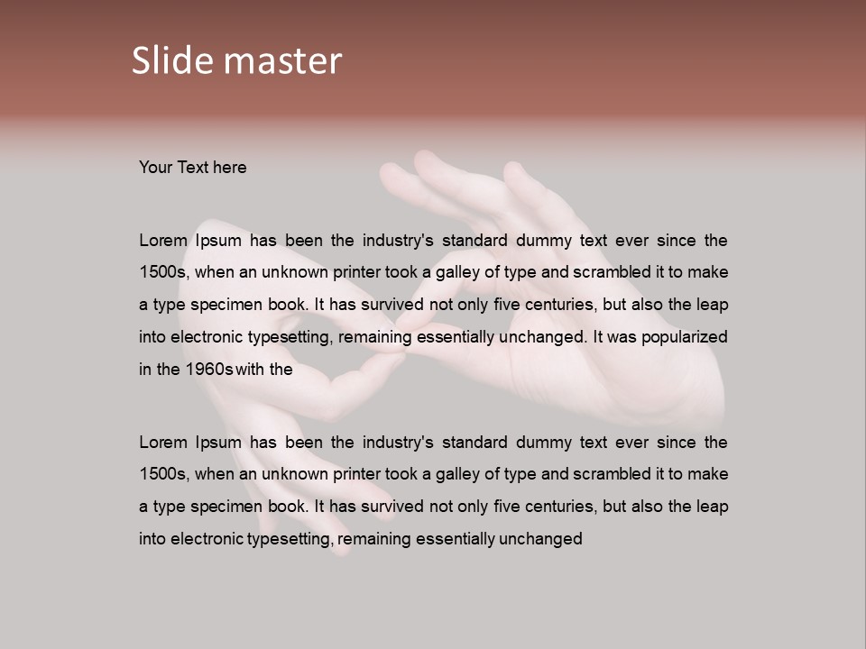 The Interpreting Sign In Sign Language On A Black Background PowerPoint Template