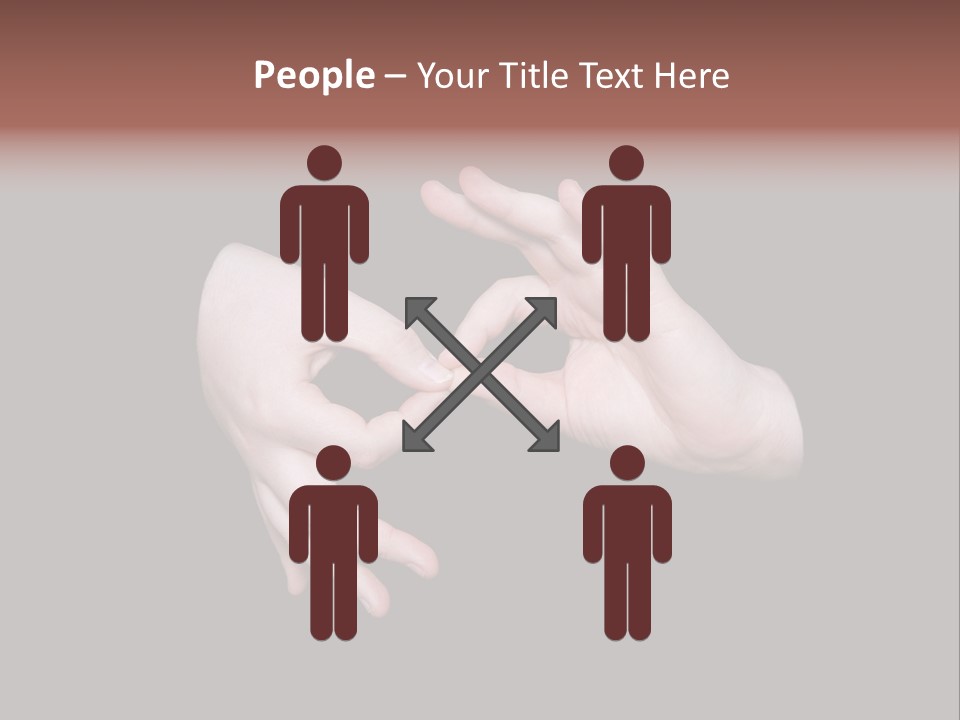 The Interpreting Sign In Sign Language On A Black Background PowerPoint Template