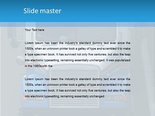 Semi Tractor Trailer Truck PowerPoint Template