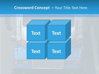 Semi Tractor Trailer Truck PowerPoint Template
