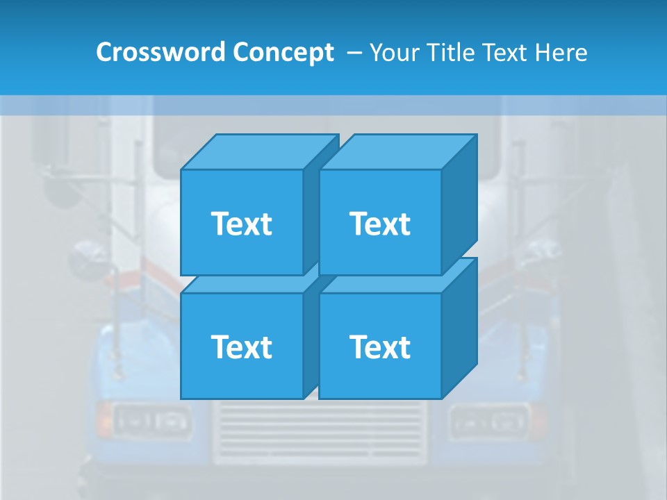 Semi Tractor Trailer Truck PowerPoint Template