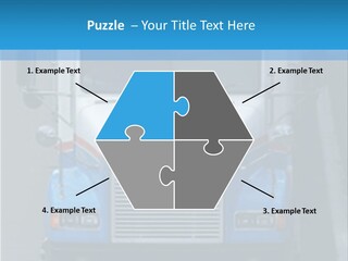 Semi Tractor Trailer Truck PowerPoint Template