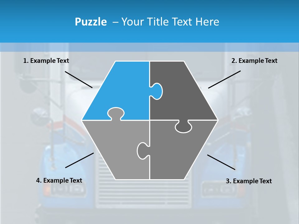 Semi Tractor Trailer Truck PowerPoint Template