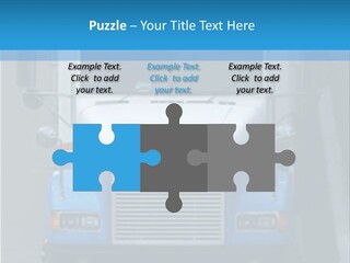 Semi Tractor Trailer Truck PowerPoint Template