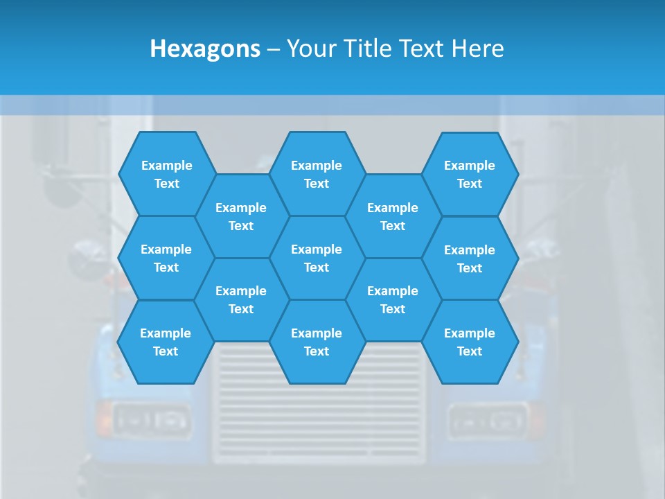 Semi Tractor Trailer Truck PowerPoint Template