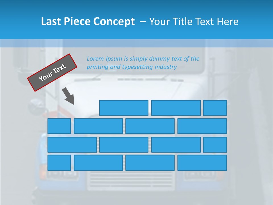 Semi Tractor Trailer Truck PowerPoint Template