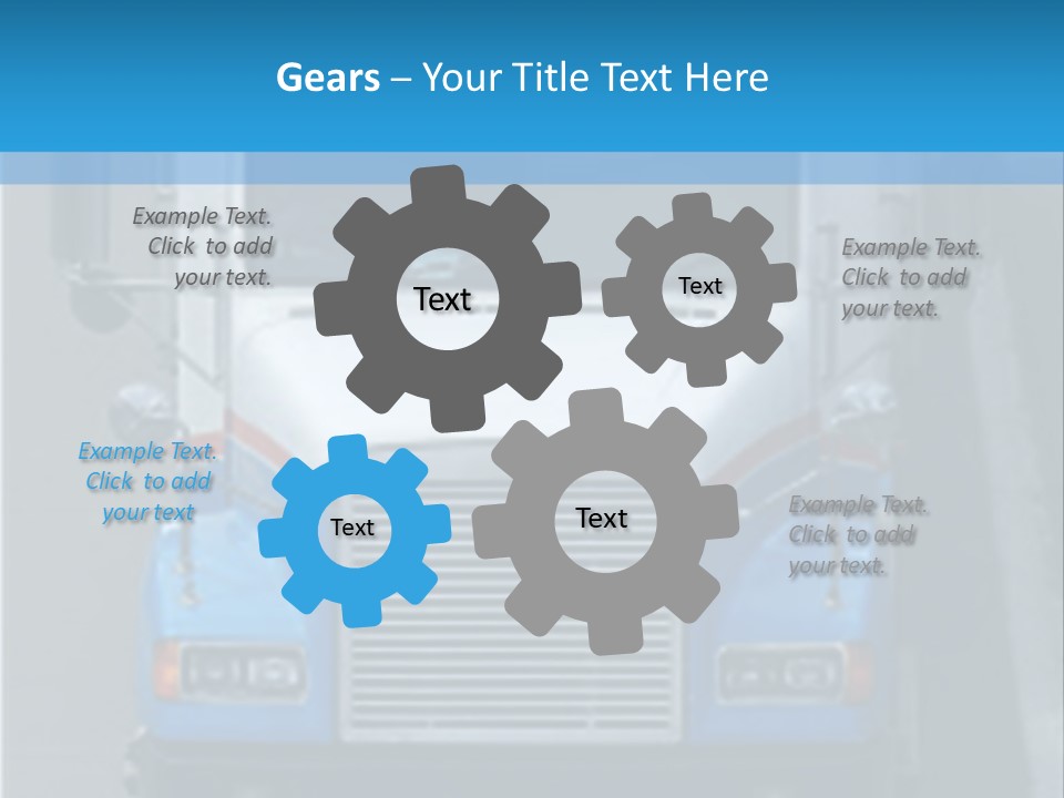 Semi Tractor Trailer Truck PowerPoint Template